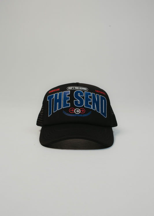 The Send Black Trucker Hat
