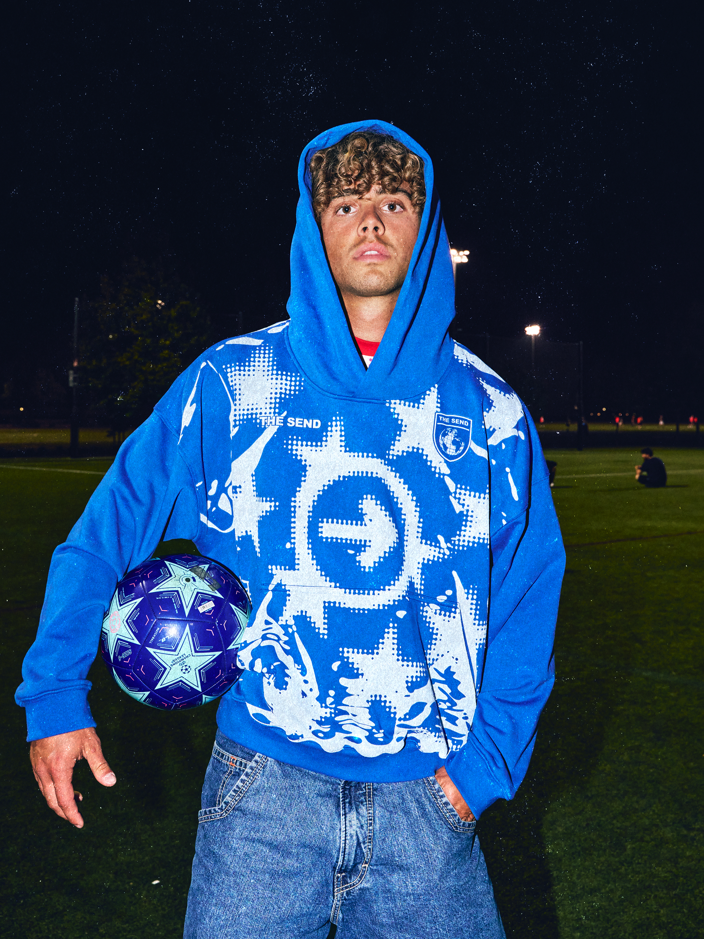 The Send Jersey Hoodie Blue