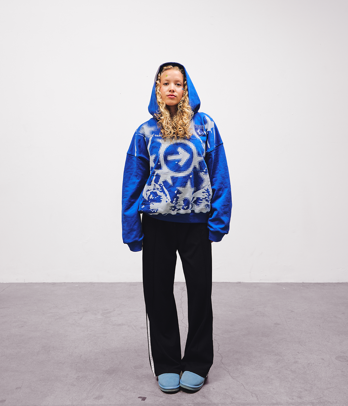 The Send Jersey Hoodie Blue